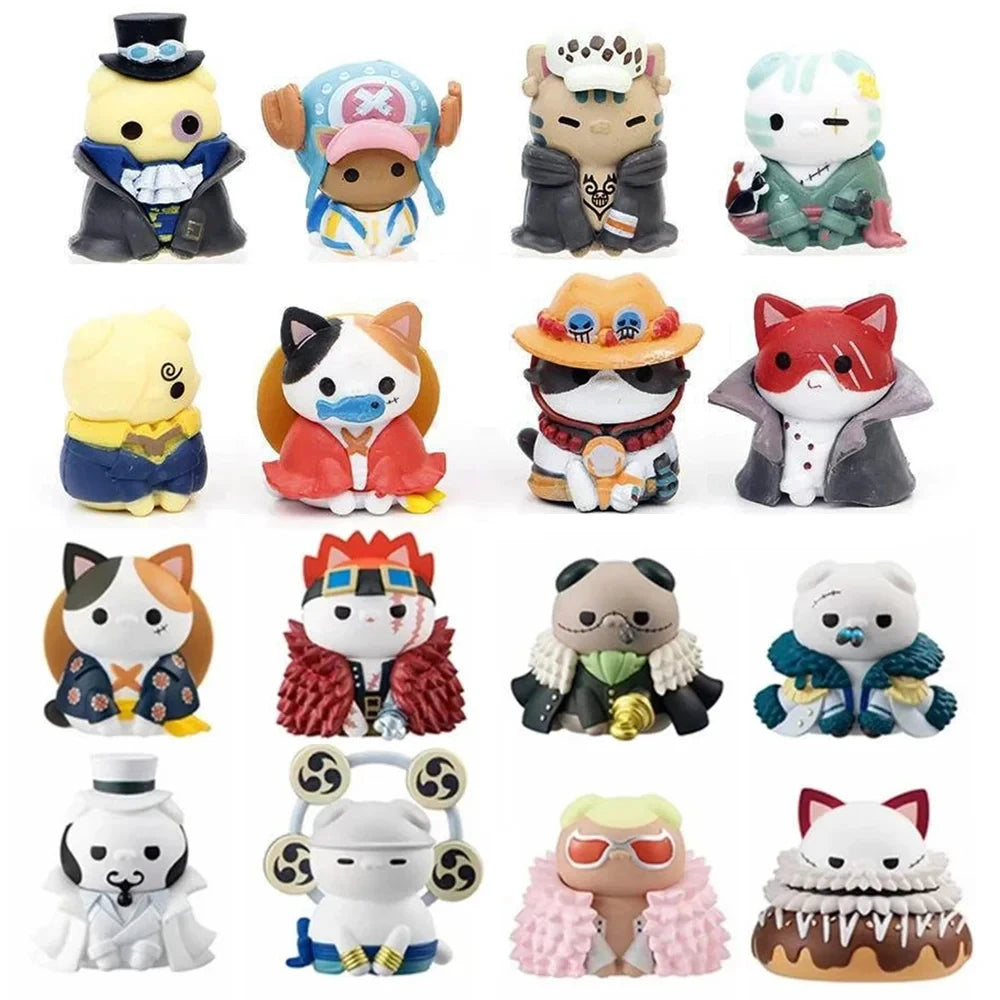 Chibi Cat Figurine 8-Pack