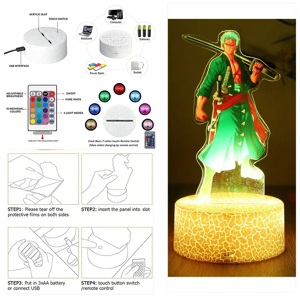 Straw Hats LED Night Light Collection