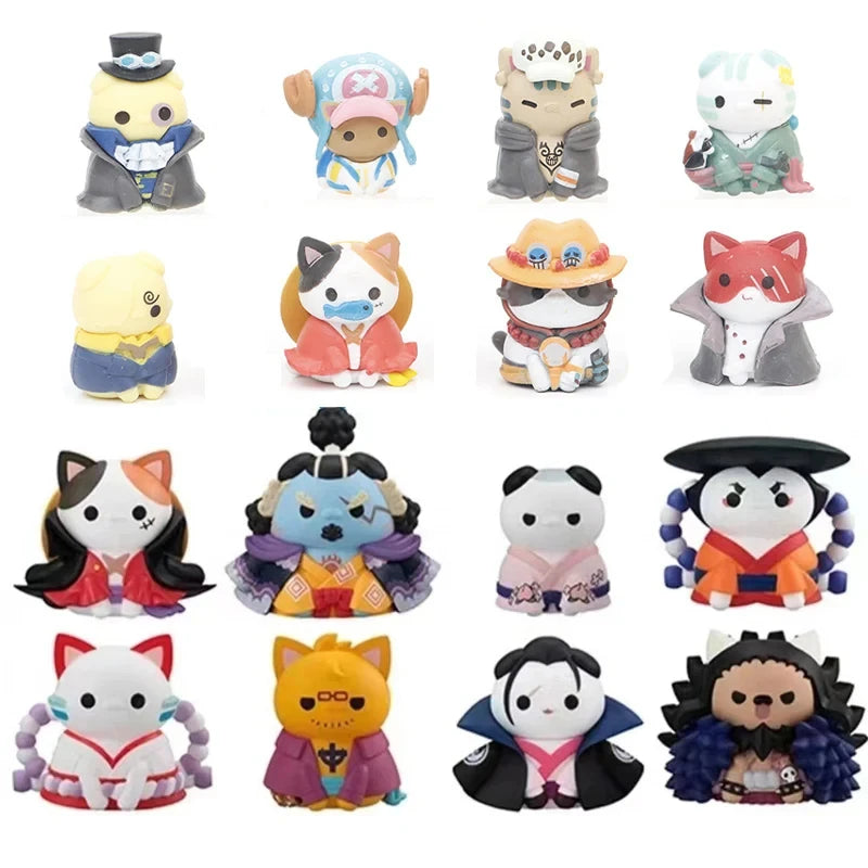 Chibi Cat Figurine 8-Pack