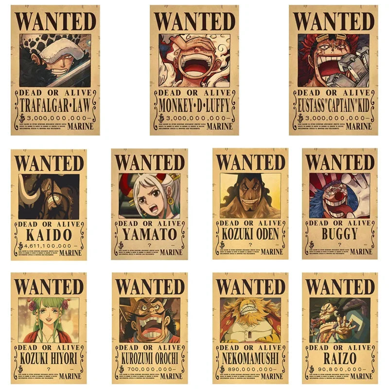 Wanted Posters 10pcs Set